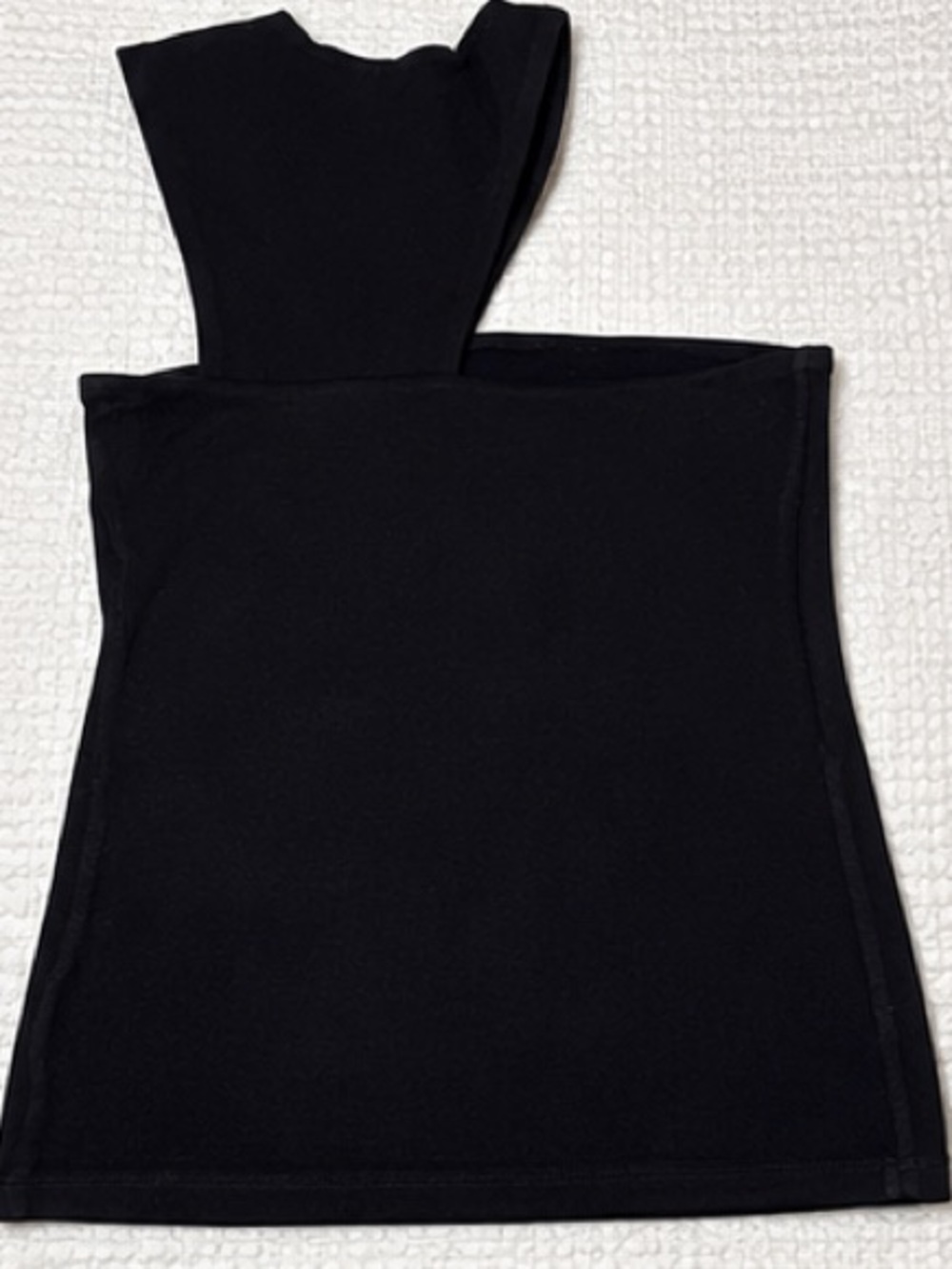 Bat Sheva Hebrew Label Black Asymmetrical Going Out Top One Shoulder Knit Top S - Picture 3 of 4